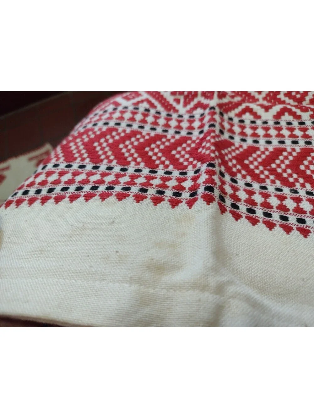 Vintage Folk Art Embroidered Linen Textile Lot Redwork Table Linens Pillow